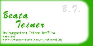 beata teiner business card